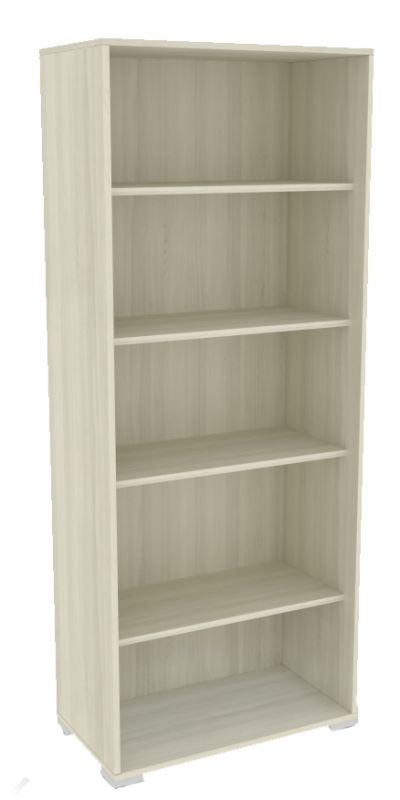 Prisma 2 Regal von Palmberg, 40 cm breit, mit fünf Ablagefächern in Holzoptik.